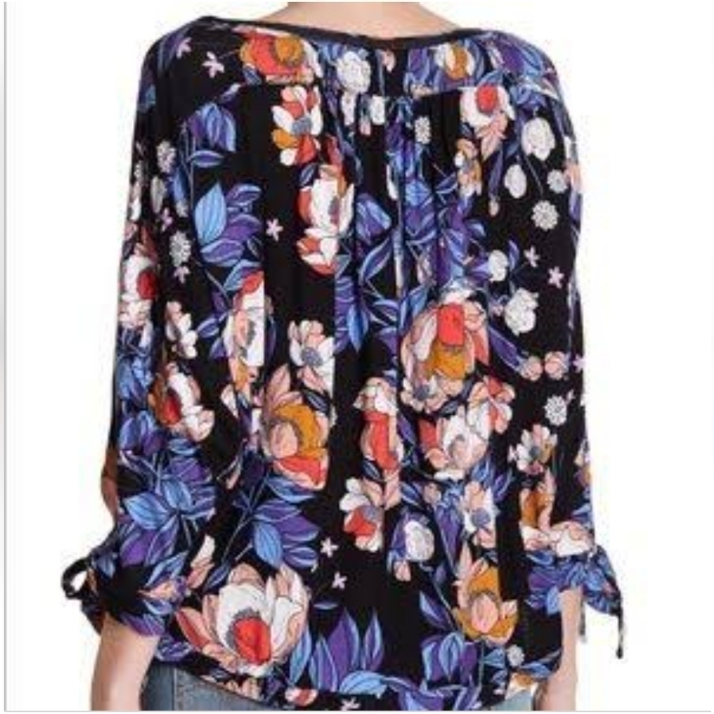 FREE PEOPLE LADIES LONG SLEEVE PRINTED KEEPIN' ON TOP- XS
